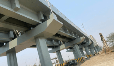 Road bridge structure