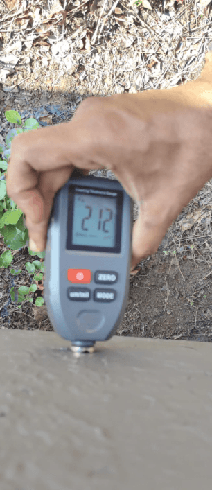 Post-application inspection of a finished coating system